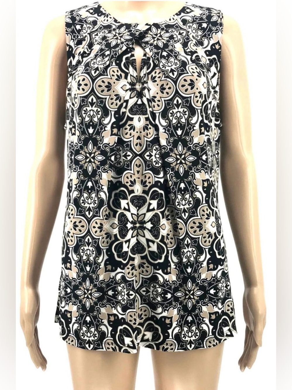 NWOT $160 INC International Concepts Paisley Keyhole Halter Top Size Small